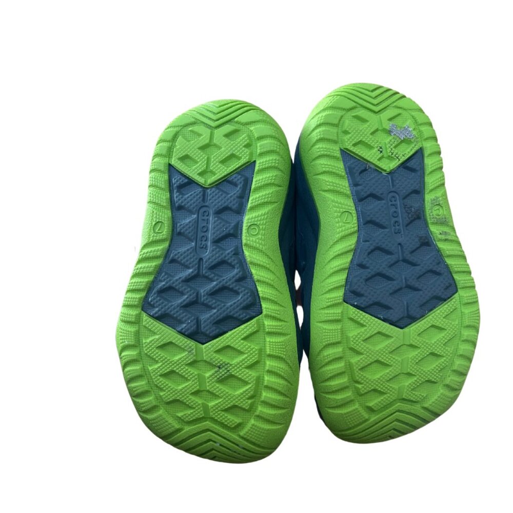 Toddler Crocs Swiftwater Play Gray and Green Water Shoes‎ Sandals Size 7 - Picture 2 of 6
